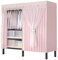 HUHJYUGE Steckschrank Kleiderschrank, Faltschrank mit Kleiderstange, Stoffschrank Stabil, Kleiderschrank Kinderzimmer, Kleiderständer Metallgestell, für Kleidung, Schuhe, Spielzeug und Bücher