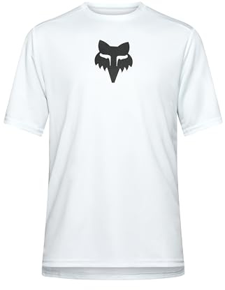 Fox Racing Ranger Kurzarm-Mountainbike-Trikot für Herren, Blassblauer Fuchskopf, Größe L