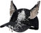 Cat Ohrhut Black Ripped Hut Punk Grunge Ästhetische Baseballkappe mit Metal Hoop Sun Protection One Size Pass
