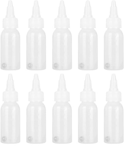 10 Pcs 30ml Empty Plastic Paint Bottles Acrylic Paint Mixing Bottles Paint Dispensing Squeeze Bottles Airbrush Paint Storage Bottles Small Liquid Squirt Bottle with Ball