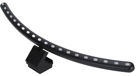 Focket RGB Monitor Light Bar, 2 in 1 Curved 7 Colors TV Backlight Computer Light Bar, Voice Activated Screen Light Bar with Timer, Stepless Dimmer, Dynamic Music Rhythm, Touch Control