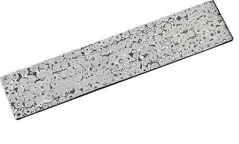 Extreme Raindrop Damascus Steel Billet Bar – 25cm & 30cm Blank Blade for Knife & Tool Making (Damascus, 12 Inches - 30cm)
