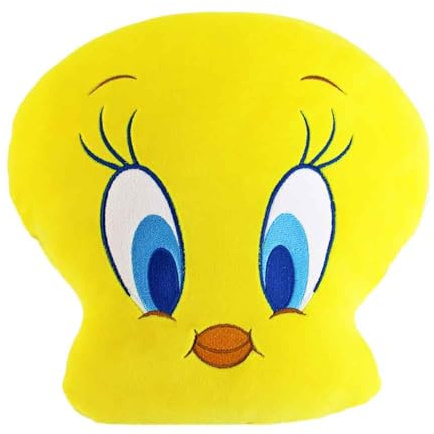 BEMIRO Looney Tunes Kuscheltier Kissen – 30 cm – Original Lizenzartikel – Hochwertig gestickt – Kuschelig weich & Squishy (Tweety)