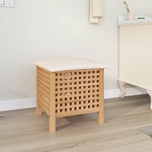 Myheimly Badhocker 48x47,5x52 cm Massivholz Nussbaum