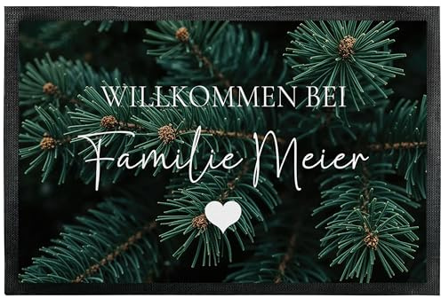True Statements Personalisierte Willkommensmatte Fußmatte, rutschfest, 50 x 35 cm