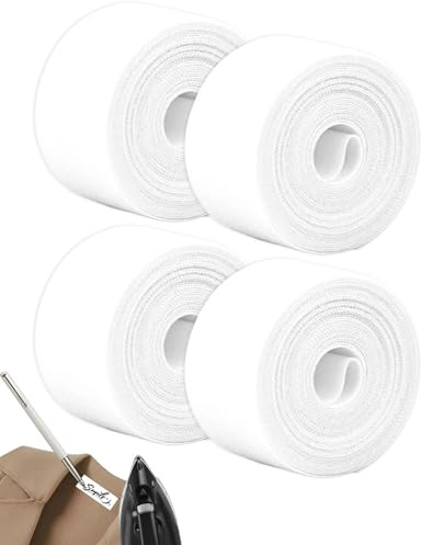 hommova 4 Rolls 1.8 cm x 200 cm Iron on Name Labels for Clothes, Personalised Name Tags for Clothes for Care Homes School