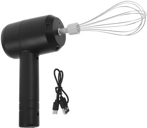 FOMIYES Mélangeur Automatisé de Coloration Capillaire Portable en Plastique Noir, Mixeur Électrique 20w sans Fil pour Poudre et Crème de Teinture, Salon et Usage DIY