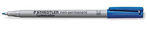 STAEDTLER Lumocolor non-permanent M Marker (Blau, Grau, Polypropylen, Medium)