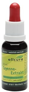 Cayenne Extrakt Gewürztinktur 20 ml | Wasserlöslich | Sehr scharf 500.000 H.U.