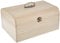 Rayher 6166600 Holz-Koffer, 29,5 x 20,5 x 14 cm, Antikbeschlag, Griff und Verschluss aus Metall, Bastelkoffer, Utensilienkoffer, Holzkoffer, Holzbox, unlackiert, naturbelassen, ohne Inneneinteilung
