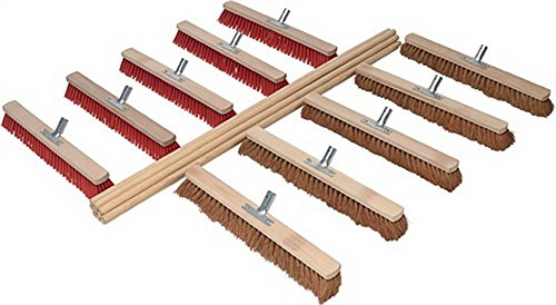 Set de balais 5 coco/Elaston longueur 600 mm avec 10 manches longueur 1400 mm 1 pièces