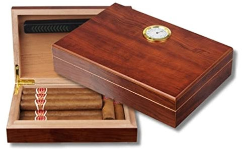 hochwertige,brauner Humodor ideal für unterwegs