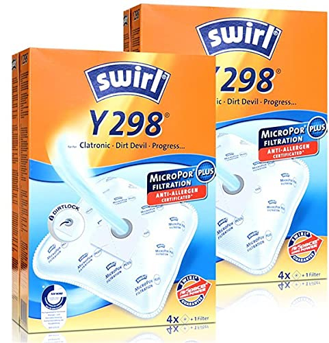 20 Staubsaugerbeutel kompatibel mit Swirl Y298, geeignet für Hit Company BS 1300, Turbo Dusty, Team International SPBSS 1600PD, Bomann CB 946, 968 (611_10)