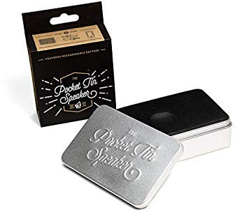 Smart Phone Speaker Tin, AUX compatible, smart small pocket sized speaker for iPhone/Android and more