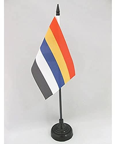 AZ FLAG - Drapeau De Table République de Chine 1912-1928 - 15x10 cm - Mini Drapeau Chinois De Bureau 100% Polyester Avec Hampe De 25cm Et Socle En Plastique Noir