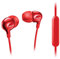 Philips SHE3705RD Auricolari In-Ear con Microfono Incorporato, Rosso