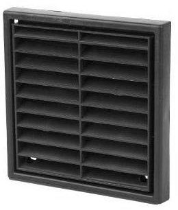 Extractor Fan Wall Soffit Black Fixed Louvre Grill Grille Ventilation 4 5 6 (6 150mm)