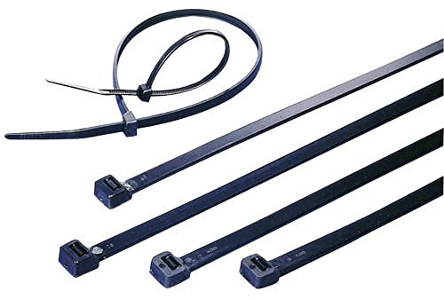 TRU COMPONENTS Kabelbinder, 150 mm x 2,50 mm, Schwarz, TC-CVR150SW203, 1592889, Innenverzahnung, 100 Stück
