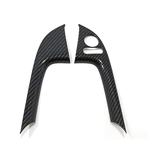 HIGH FLYING für Eclipse Cross 2018-2022 Interieur Türgriff Dekor ABS Kunststoff 2 Stück (Carbon Fiber Black)