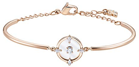 Swarovski Bracciale Rigido North, Bianco, Placcato Oro Rosa