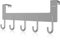 ACMETOP Over Door Hooks, Heavy Duty Over Door Hanger, Aluminum Over Door Coat Hooks Storage for Coat, Towel, Bag, Robe, Brush Finish (Matter Grey, 5 Hooks 1Pcs)