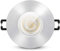 linovum ISASO Bad Einbauspot LED Alu gebürstet für Dusche & Außen IP65 - LED GU10 6W neutralweiß 230 V - Einbaustrahler rund