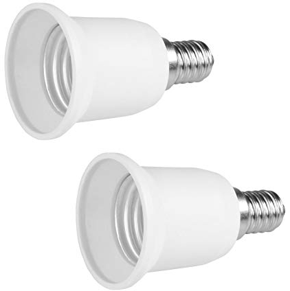 PerfectHD 2x Lampensockel Adapter | E14 auf E27 | Lampenfassung Konverter Fassung Sockel Stecker Glühbirne Lampe LED | 2 Stück