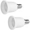 PerfectHD 2x Lampensockel Adapter | E14 auf E27 | Lampenfassung Konverter Fassung Sockel Stecker Glühbirne Lampe LED | 2 Stück