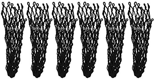 SolUptanisu Billardtisch Netze,Billard Tischnetze,6PCS/Set Net ket Lange Lebenauer Billard Tisch Tasche Pool Mesh Bag für Billard(schwarz) Billard Netz billardtisch Netz,billardtisch Taschen
