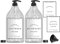 WASHEE Laundry Soap Dispenser Set - Large Detergent & Fabric Softener (67.6 oz) PET Plastic Liquid Dispensers Organization Pumps, Caps, Labels, 2 Count (Pack of 1)