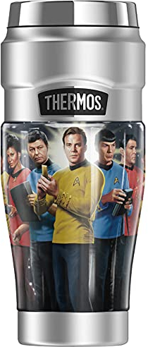 Star Trek Original Crew THERMOS STAINLESS KING Stainless Steel Travel Tumbler, Vacuum insulated & Double Wall, 16oz
