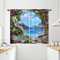 ANHOPE Natur Garten Wasserfall See Gardinen Blickdichte mit Ösen Weich Thermo Vorhänge Blackout Curtain Vorhang Wohnzimmer Schlafzimmer Verdunklungsvorhänge 2er Set H 138 x B 71 cm
