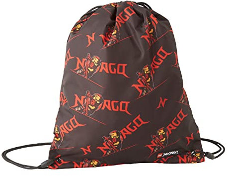 LEGO® - Jungen Turnbeutel - NINJAGO®, Red 2023 - Sicherheits-/Entwirrungsverschluss - Aus beständigen PVC-freien Materialien hergestellt