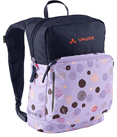VAUDE Kinderrucksack Minnie für Jungen & Mädchen, komfortabler Wanderrucksack Kinder 5 L in Lila, Wetterfester Kindergartenrucksack mit viel Stauraum & reflektierende Elemente, 15483, Einheitsgröße