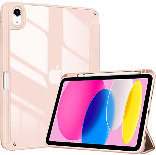 ProCase Cover iPad 11 Generazione A16 11 Pollici 2025/iPad 10 Generazione 10,9 Pollici 2022,Custodia con Portapenna Auto Sonno/Veglia -Oro Rosa