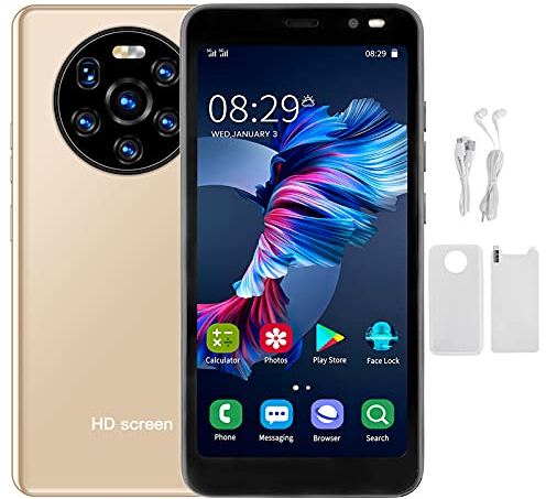 Handy Ohne Vertrag,Hendy,Smartphone Ohne Vertrag,Dual-Standby-Telefon,Landvo Mate40 Pro 5,45-Zoll-Hd-Bildschirm-Telefon Dual Card Dual-Standby-Smartphone 512 Mb + 4 Gb (Gold)