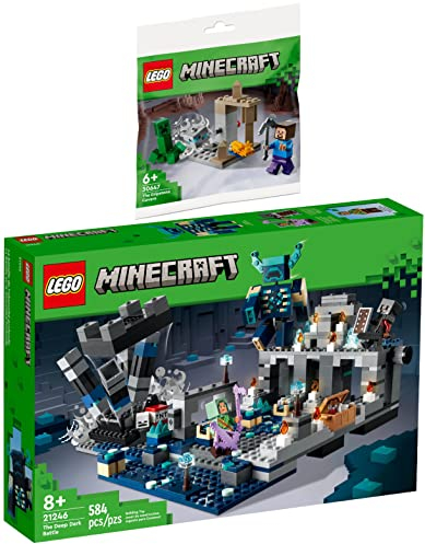 Lego Minecraft 2er Set: 21246 Das Duell in der Finsternis & 30672 Steve mit Baby-Panda