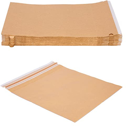 verpacking Versandbeutel aus Kraftpapier 120 g/m² wiederverschließbar 42 x 44 cm Versandtasche Warensendung (50 Stück)