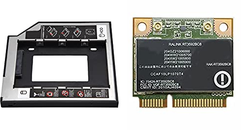 CRAKES Sata 2Nd Hdd Ssd Hard Drive 9.5mm for Cd/Dvd-Rom Optical Bay with 300M Bluetooth 3.0 Wireless Card for 4530S