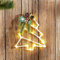 LED Wanddeko Tanne 25 cm hoch, mit Lichterkette, Zweigen und Tannenzapfen, Weihnachtsdeko, Leuchtdeko