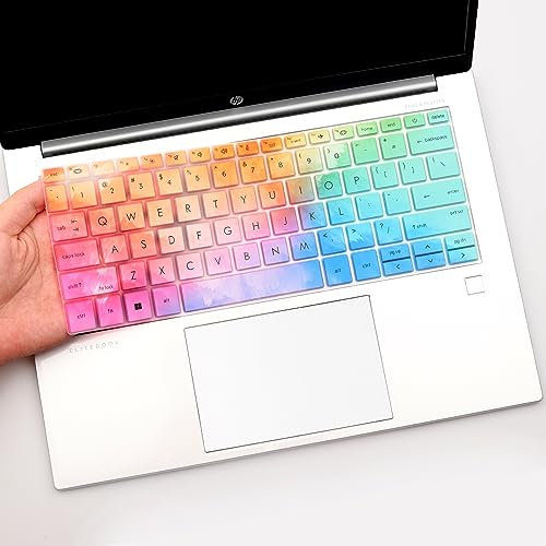 i-Tensodo Keyboard Cover for 2024-2022 HP EliteBook 830 835 840 845 1040 G9 G10 13.3 14 inch Laptop Accessories Keyboard Protective Skin (Not fit 840 845 1040 G8 G7 G6 G5 G4 G3)-Colorful