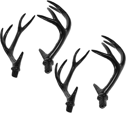 Gadpiparty 2 Paar KüNstliche Hirschgeweihe Aus Plastik FüR Halloween Haarschmuck Und KostüM Reh Geweih Kopfschmuck Zum Basteln Und Dekorieren