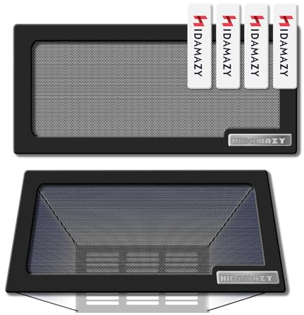 2 Pack Grille Ventilation Rectangulaire Grille Aération, Couvercles D'aération Magnétiques 30.5x14.0cm, Grille D'aération Pour Filtres de Ventilation de Plafond/Mur/Sol (Noir).