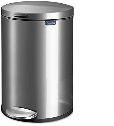 Garbage Can Stainless Steel Step Trash Can With Silent And Gentle Lid Close, 12 Liter Pedal Garbage Bin For Kitchen, Home, Office Trash Bin (Color : G)