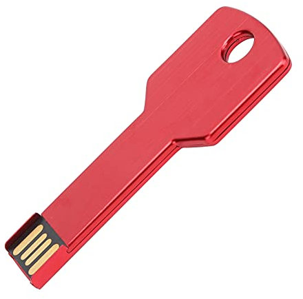 Unidad Flash USB con Forma de Llave Unidad de Salto con Llave de Metal Rojo Unidad de Memoria USB Portátil Disco de Expansión para Uso en Computadora en el Automóvil Unidad de