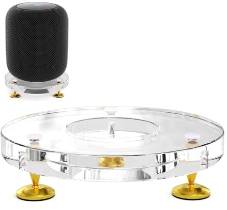 HEWYIOS Geeignet für Homepod-Ständer der 1. Generation und 2. Generation, Acryl-Tischständer, Lautsprecherhalterung für Apple Homepod-Lautsprecher, Sound durch stoßdämpfende Fußpolster