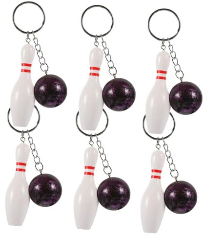 ABOOFAN 6St Bowling-Schlüsselanhänger Sonnenbrillenständer Sport-Schlüsselanhänger Geldbörsen Rucksack-Anhänger Bowling Schlüsselanhänger Masse klein Stift Sache