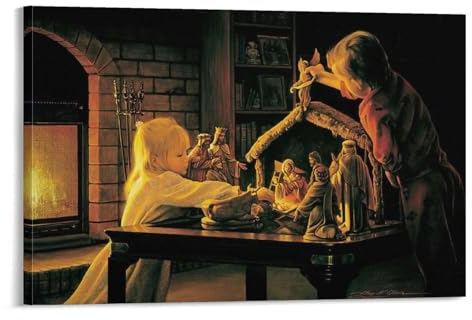 Greg Olsen Druck Jesus Gemälde S of Christmas Leinwand Wandkunst Poster Dekorativer moderner Heimdruck Bild Kunstwerke Poster 20 x 30 cm