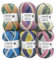 Ferner Wolle Lungauer Sockenwolle mit Baumwolle, Strumpfwolle Paket 4-fädig, 6x100g Sockengarn musterbildend zum Stricken oder Häkeln | 56% Wolle, 25% Baumwolle, 19% Polyamid
