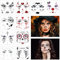 HOWAF Halloween Gesichtstattoo, 10 Aufkleber für Tag Der Toten, Dia De Los Muertos Kostüm, Karneval Fasching